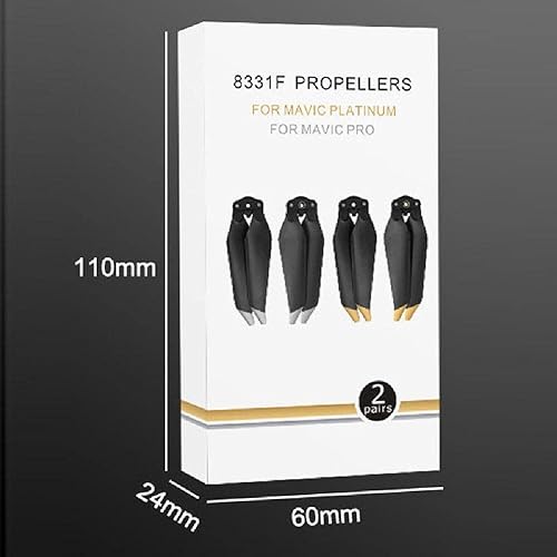 Miniatura 3 de 2 pares de hélices de oro CWCCW 8331 Cuchillas Propellers RC Drone de bajo ruido liberación rápida para DJI Mavic Pro Platinum repuesto accesorio
