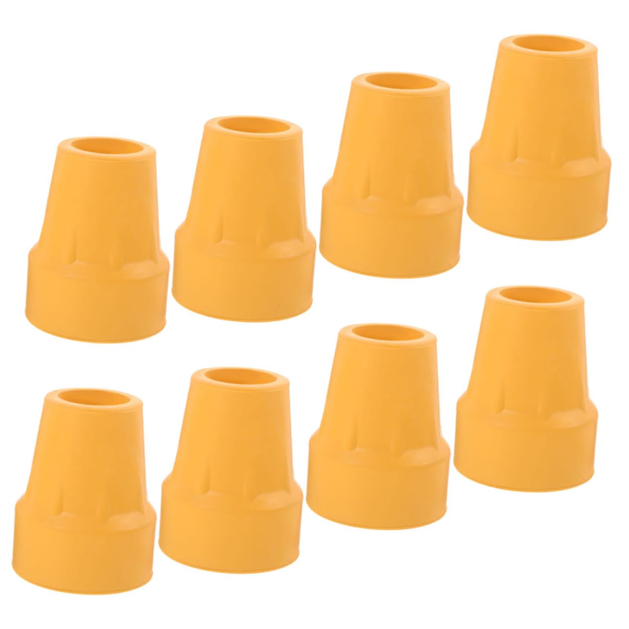 Beavorty 8pcs Rubber Yellow Cane Tip Cane Tips Replacement Crutch Feet Sleeves Cane Tips