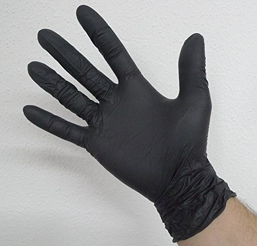 Guantes de nitrilo en U negros (M)