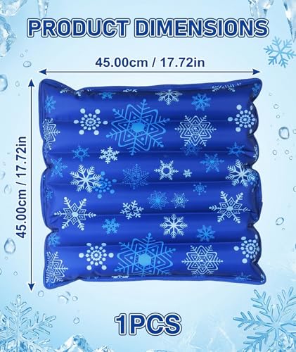 Image of Gel Cushion Seat For Chair, Cooling Water Pad For Office Chair And Car Seat, Long Lasting Comfort For Extended Sitting, Helps Manage Back Discomfort, Convenient Portable Design(Blue) 45cm*45cm