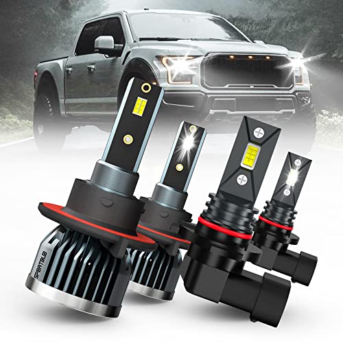 SPBRTBUB Led Headlight Bulbs, compatible with (2004-2014) FORD F-150 led headlights, 9008/H13 High & Low Beam Bulbs +9145 LED Fog Light Bulbs, Pack of 4 -  F-150Q39008/9145-2