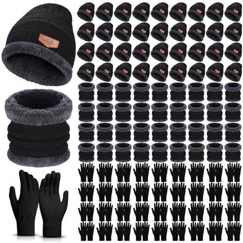 Suhine 108 Pcs Winter Beanies Hat Glove Scarf Sets...