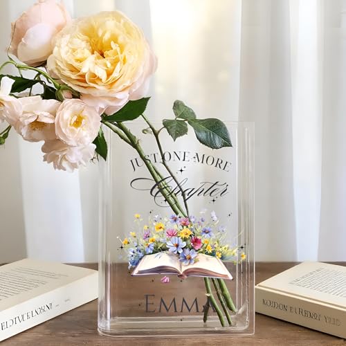 Personalized Acrylic Book Vase – Custom Literary Decor for Readers, Unique Flower Holder, Perfect Gift for Book Lovers and Teachers - Image 4