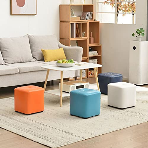 Repose-pieds ottoman en cuir : la solution assise compacte pour petite coiffeuse - 7