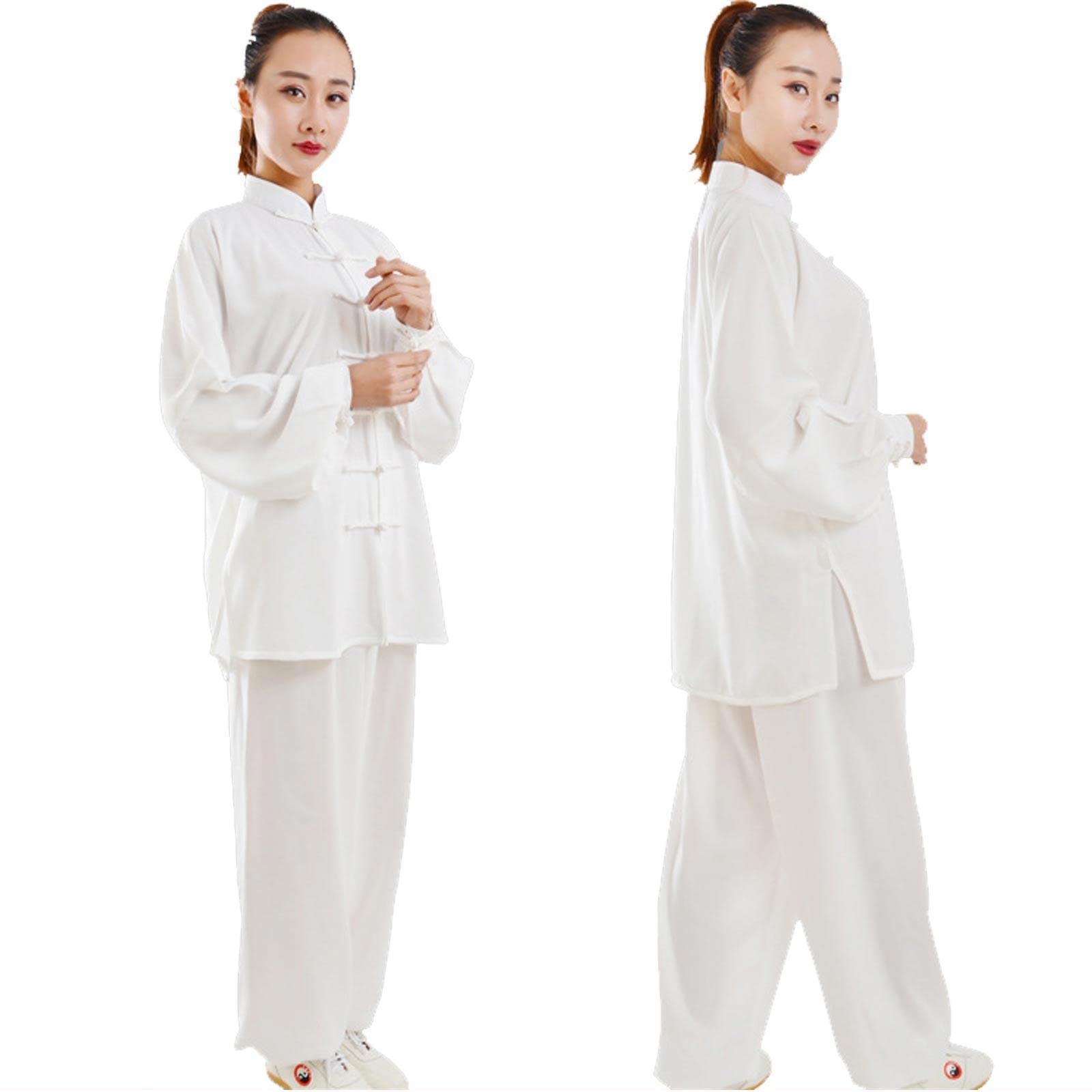 Chińskie tradycyjne mężczyźni kobiety kung fu chun chun mundurek taekwondo ubrania treningowe tai chi odzież mężczyźni kobiety sztuki walki odzież, biały-XS