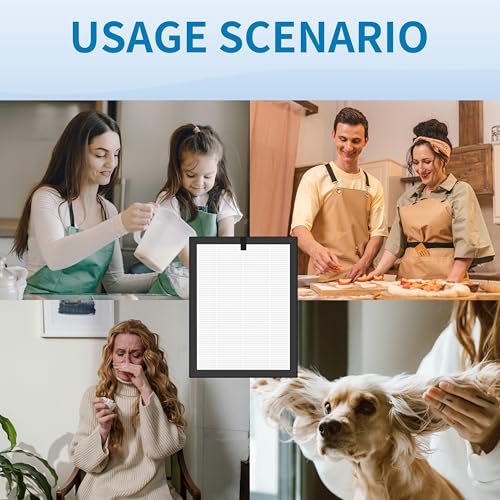 Image of ClearAir-A5 Replacement Filter, Compatible with VEWIOR ClearAir-A5 Air Purifier, 3-in-1 H13 True HEPA and Activated Carbon Filters, 4 Pack