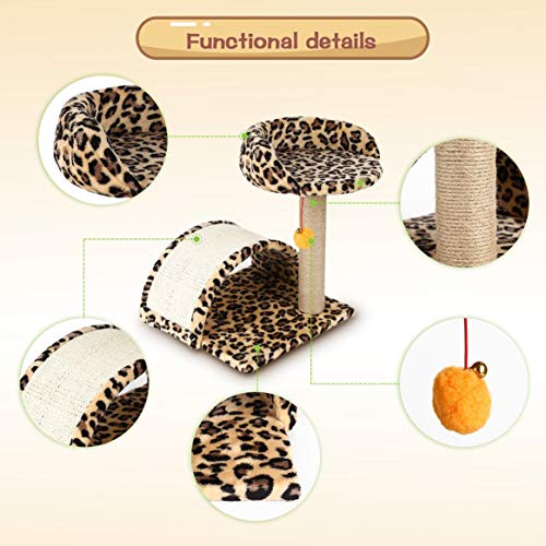 Moldura para escalada de árvore de gatos para animais de estimação, brinquedo com formato de bola de