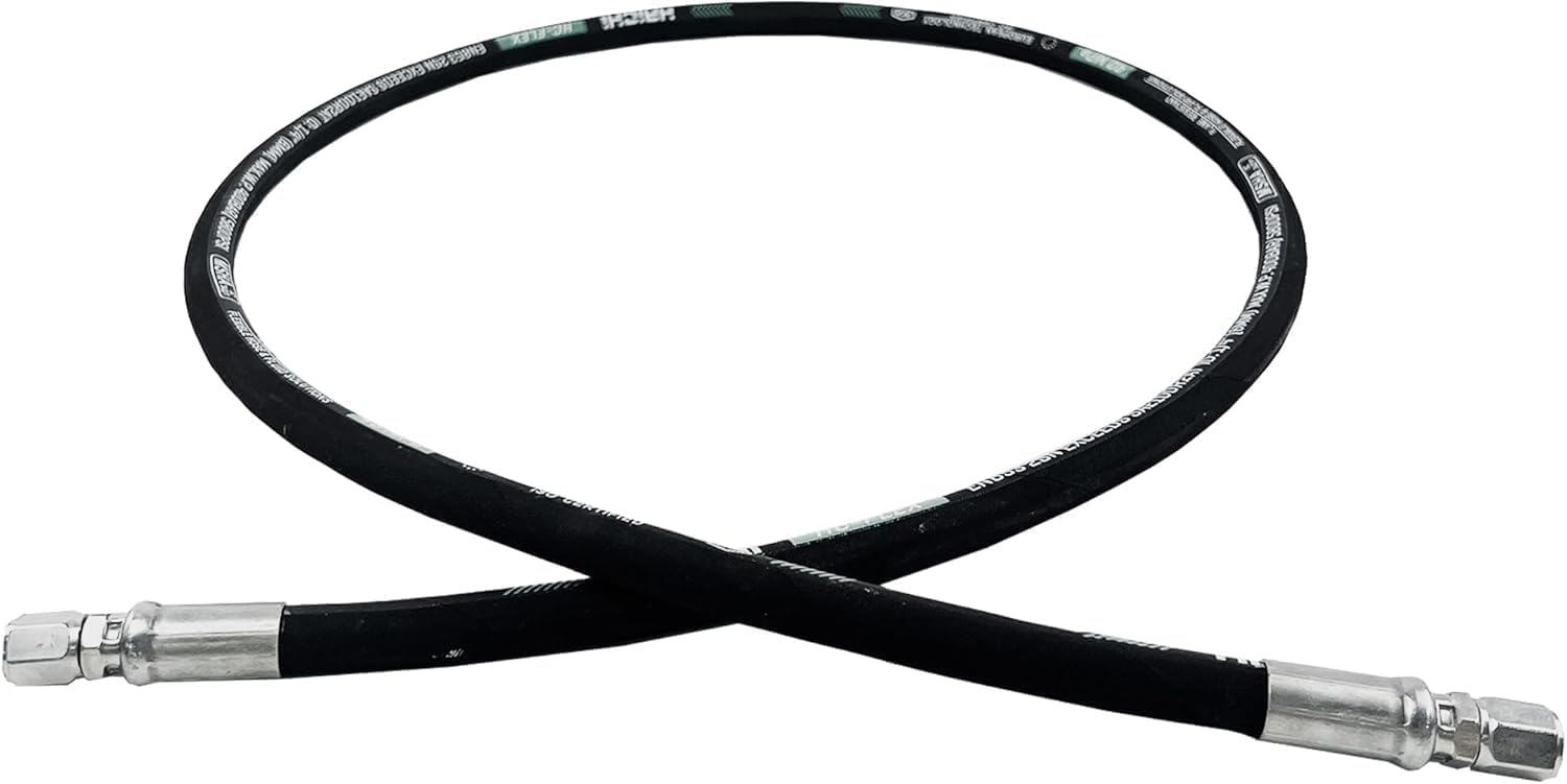 Autovo Hydraulic Hose Swivel Assembly 3/4" Hydraulic Hose with Female JIC X Female JIC 60" Long 3118 psi, Black