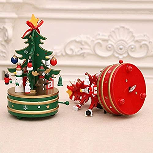 Caja de música navideña linda de madera como regalo entrañable de reyes 5