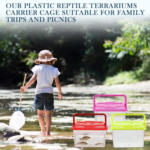 Image of LemonRoad 25 Pcs Plastic Reptile Terrariums,Classic,5.9x4.3x3.5 Inch