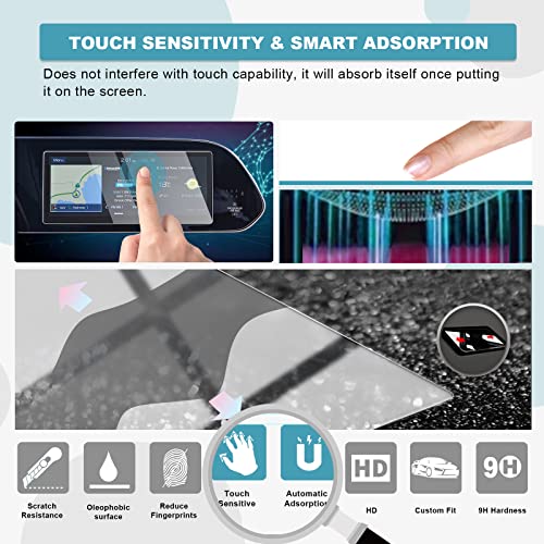 Image of CDEFG for 2023 Palisade 12.3 Inch Screen Protector 2023 Palisade Touch Screen Display Protector Foils Infotainment Navigation Screen Protective Film Tempered Glass Anti-Scratch 2023 Palisade