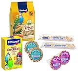 WUNDAPETS PREMIUM BUDGIE SMALL BIRD BUNDLE FOOD TREATS BARS BELLS SEED DIET