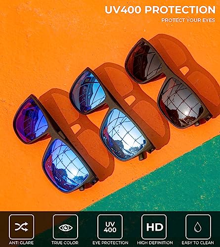 Image of KALIYADI Mens-Sunglasses Polarized Sunglasses Men: Classic Sun Glasses with UV400 Protection for Driving Fishing Golf