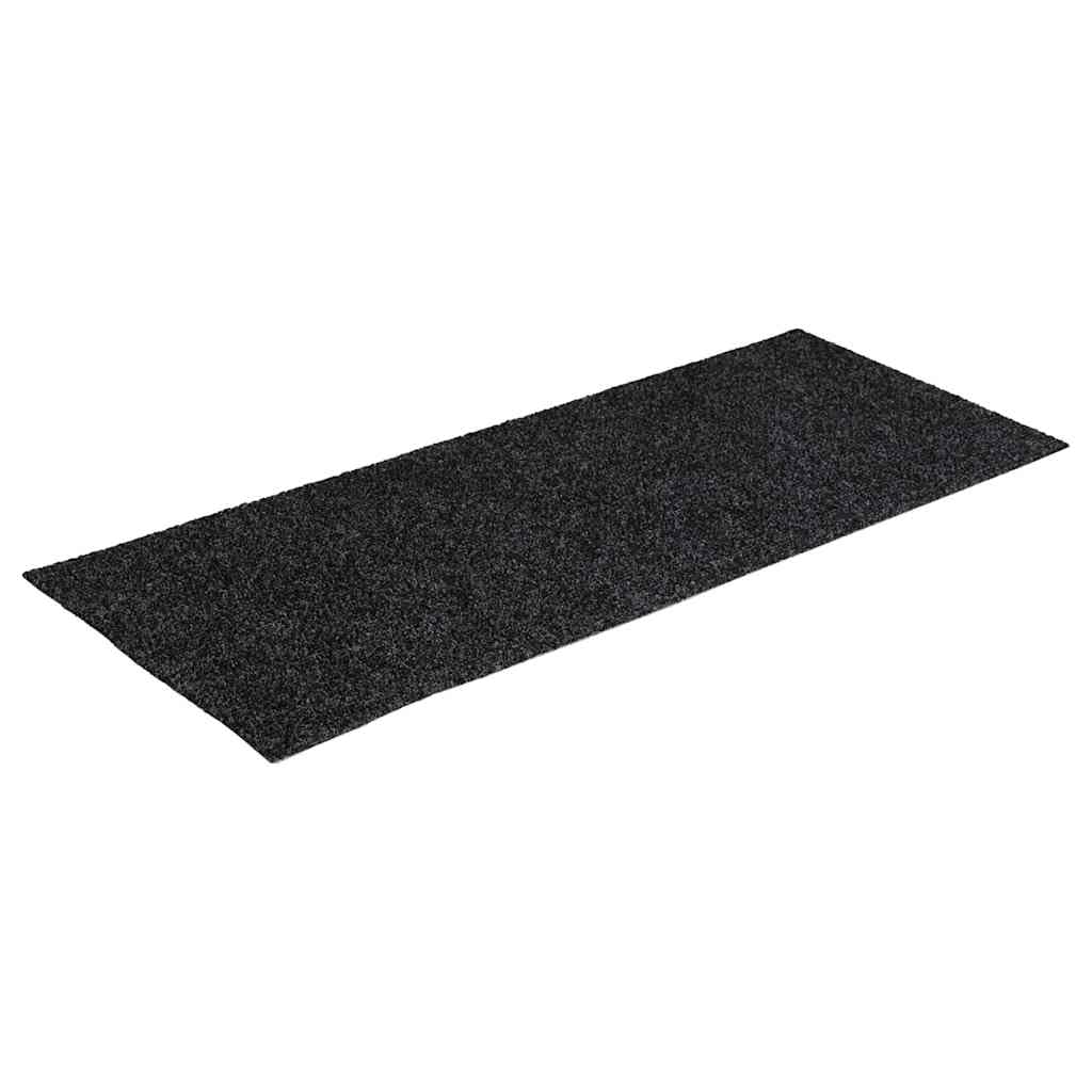 15 tappetini per gradini, autoadesivi, 60 x 25 cm, protezione per scale, antiscivolo, grigio scuro