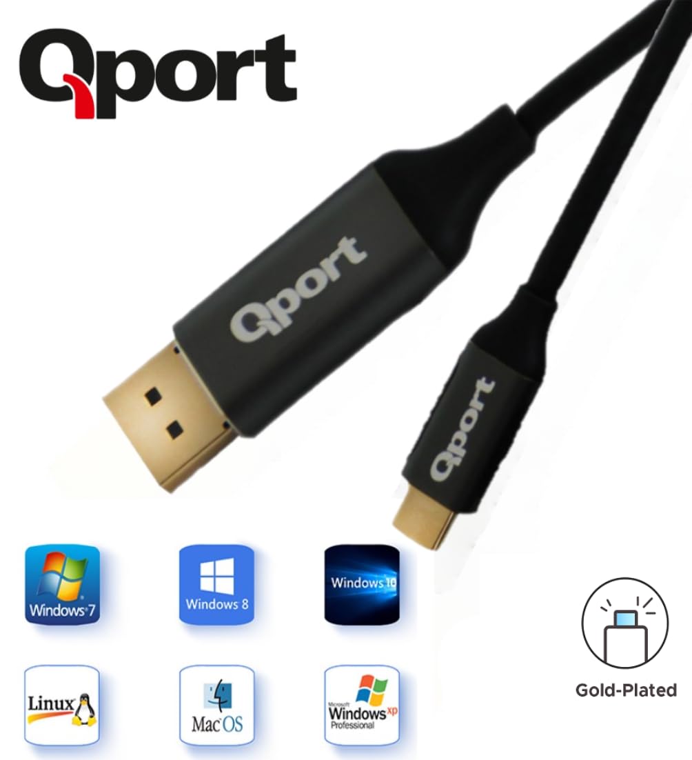 Qport Q Thd Type C To Display Port 4K 60Hz 2 Metre Kablo