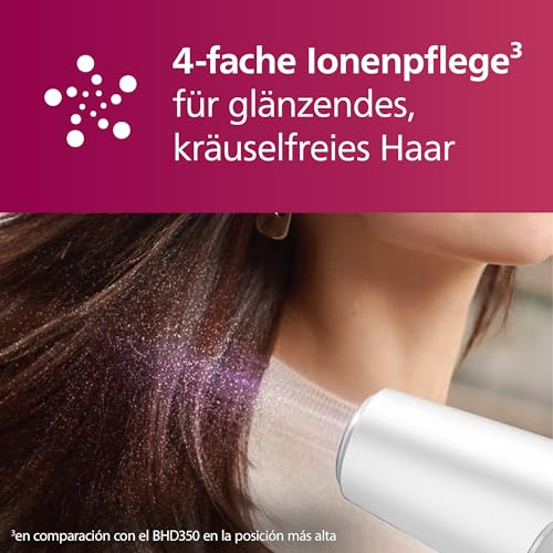 Philips Haartrockner 5000 Series, ThermoShield Technologie, Ionisierungsfunktion, 2.100 W, Weiß, mit Stylingdüse und Volumendiffusor, Modell BHD500/20 4