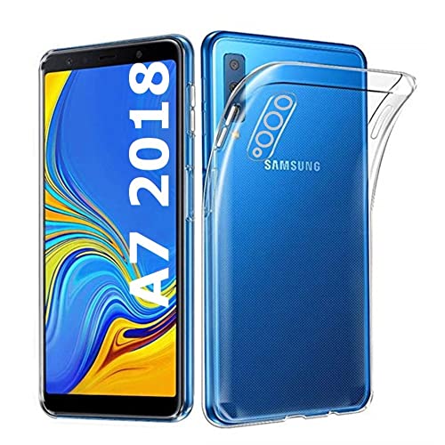 Image of REALCASE Thermoplastic Polyurethane Samsung A7 2018 Back Cover Case | Scratch Resistant Protective Crystal Clear Transparent Shock Proof Bumper Back Cover Case for Samsung Galaxy A7 (2018)