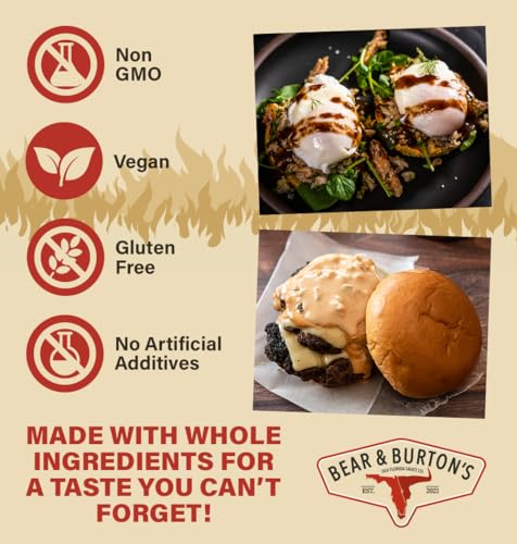 Image of Bear and Burton's Worcestershire & Fireshire Sauce Bundle - 12 Oz. - 2-Pack | Fireshire and Original W Sauce | Distinctive Spicy Worcestershire Sauce Blend | Perfect for Steaks, Dressings & Marinades
