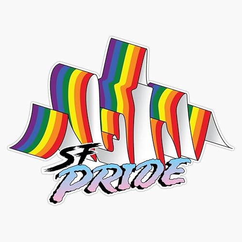 Sf Pride Synthwave LGBT - Calcomanía de vinilo para parachoques (5 pulgadas)