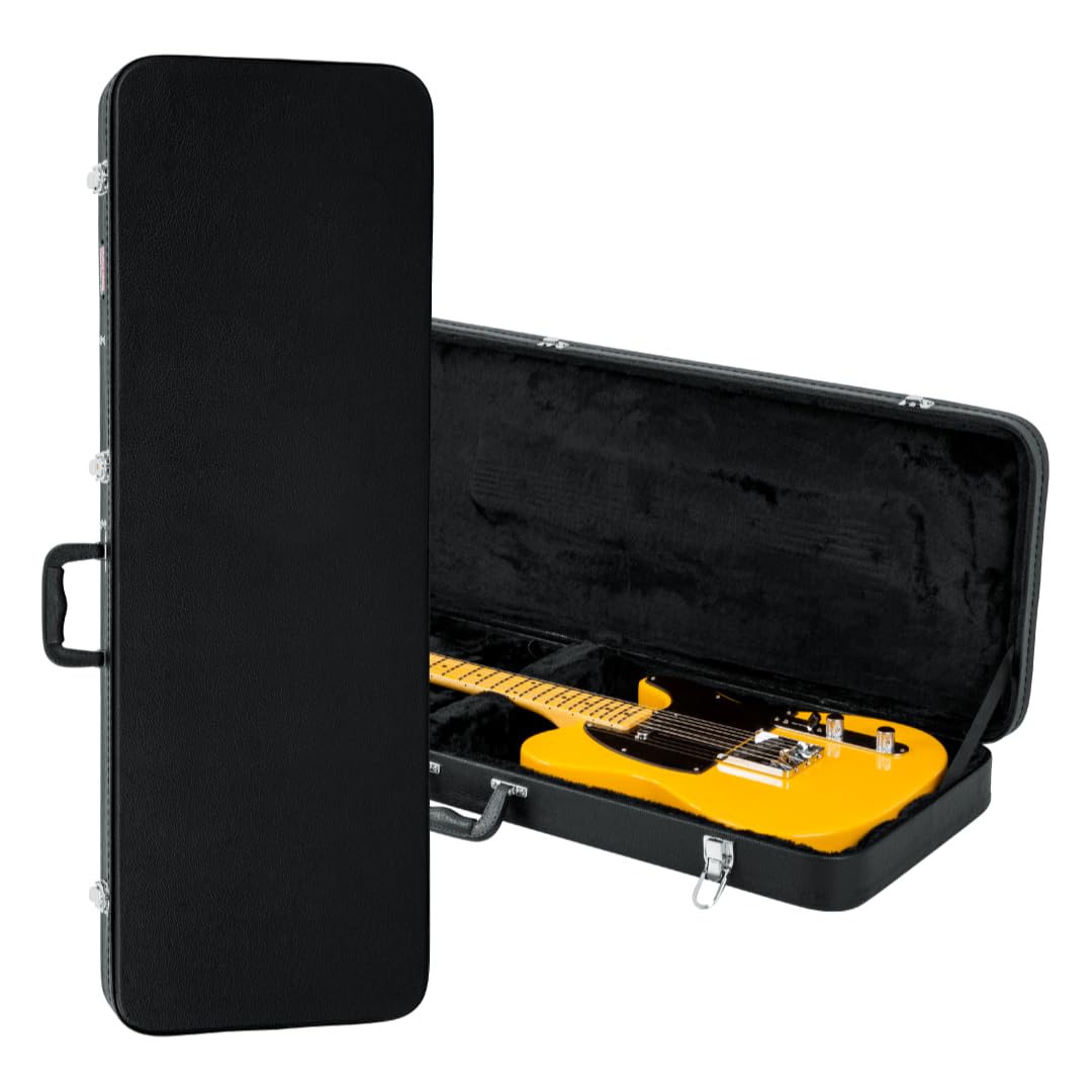 Gator GWE-ELEC Hard-Shell Wood Case for Electric Guitars, Black