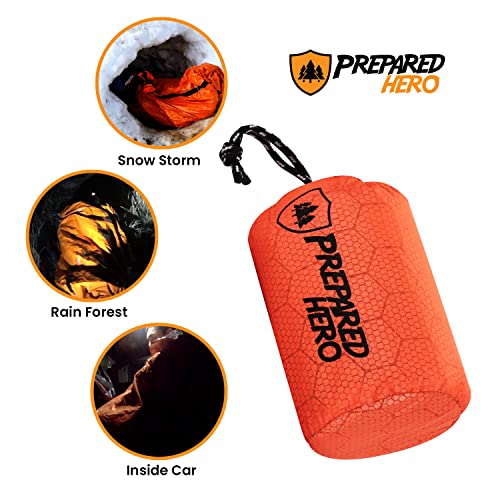 Prepared-Hero-Survival-Bag-Emergency-Sleeping-Bag-Thermal-Bivy-Sack-for-Camping-Hiking-Outdoor-Lightweight-Portable-Survival-Shelter