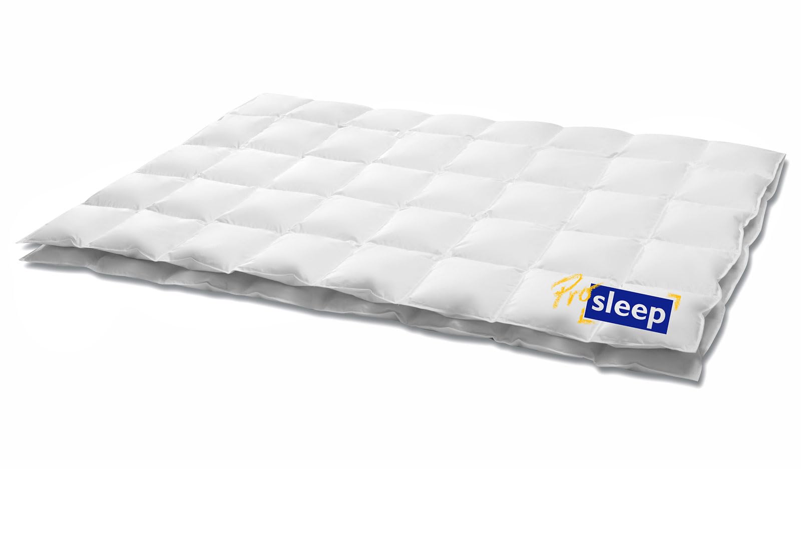 Pro Sleep Daunendecke 155x220 cm - Extra leicht / Sommer - Made in Germany Kassettendecke aus 100% Baumwolle - Allergiker geeignet