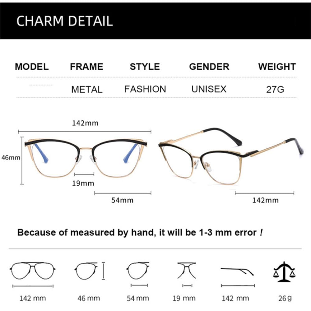 Cateye Occhiali leggeri Montatura da donna Uomo Occhiali da vista ultraleggeri Occhiali per occhiali retrò