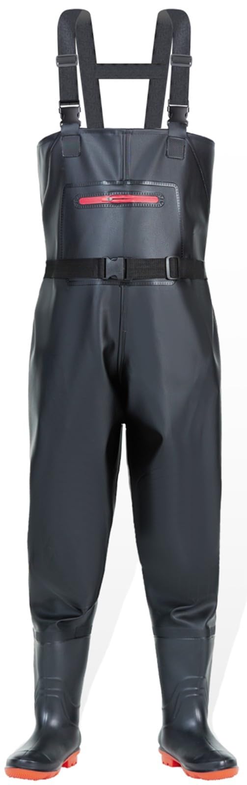 Pantaloni Impermeabili Uomo,Abbigliamento Pesca,Scafandro PVC Per Pescare Stivali Da Pesca Trampolieri Lavoro Da Palombaro Trampolieripesca,Caldo E Resistente Per Lavorare In Acque Fredde