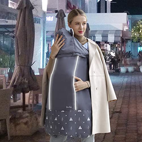 PUYEI Babyhoodie, verdikt, voor buiten, winter, warme babydrager, mantel, babyslaapzak voor kinderwagen, afdekking… - Image 6