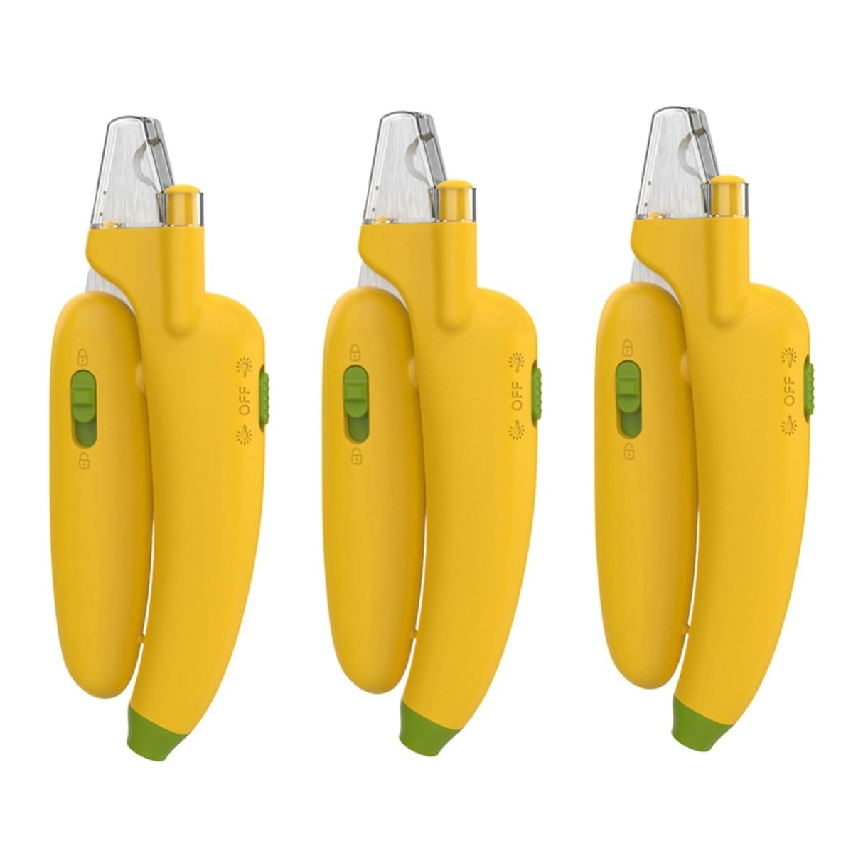 Sosoport 3piezas Cortauñas Profesional para Luz Led Tijeras para De Uñas y Gatos Diseño Ergonómico y
