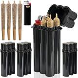 (4 Pack) 4-Hole King Size Pre-roll Cone Holder Case, Cigarette Case for Regular & King Size Cigarettes, Small Lighter Container, Plastic Smoking Accessories for 1-1/4 or 70mm Pre Rolled Rolling Paper