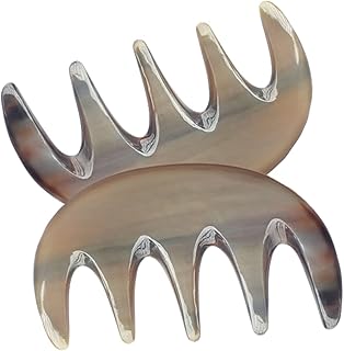 FRCOLOR Pente De Couro Cabeludo Pente de Cabelo de Chifre Pente de Cabelo Pente de Chifre de Dente Largo Pente Massageador de Couro Cabeludo Pente Largura Pentes De Cabelo Para Mulheres