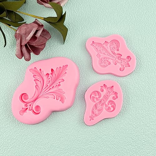 Moules silicone plume baroque de haute précision pour décors fins x3 - 3