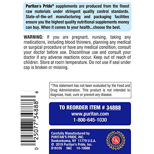 Puritan'S Pride 34888 Triple Strength Omega-3 Fish Oil 1360 Mg (950 Mg Active Omega-3), 240 Count, Package May Vary thumb #5