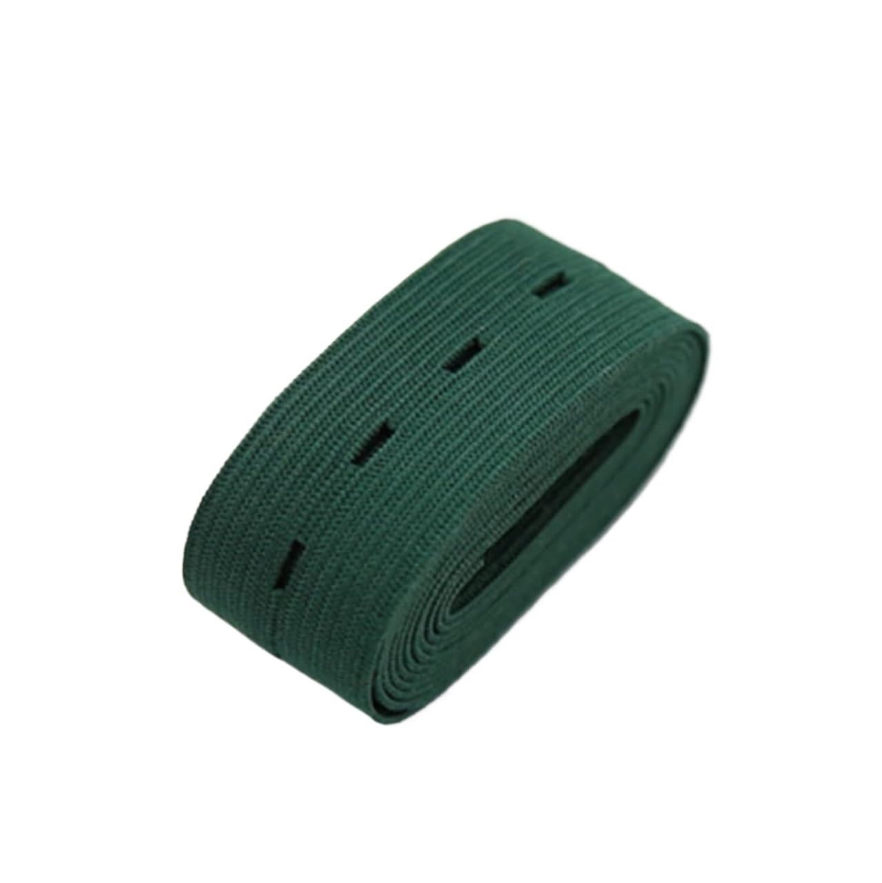Elastische Bänder zum Nähen, Basteln, elastische Bänder, 20 mm, geflochtenes Knopfloch, elastisches Band, Verlängerungs-Organizer, DIY, Nähen, Kleidungszubehör (Farbe: Dunkelgrün, Breite: 20 mm, 5