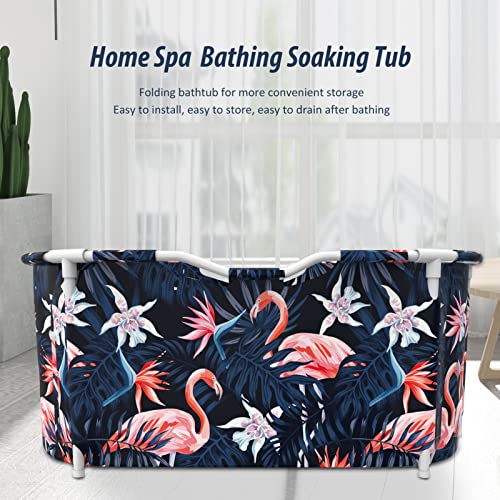 Weckx Folding Bathtub Home Sauna Adult Household Bath Barrel Double Foldable Bath Tub Portable Flamingo Spa Bath Tub #TOP3
