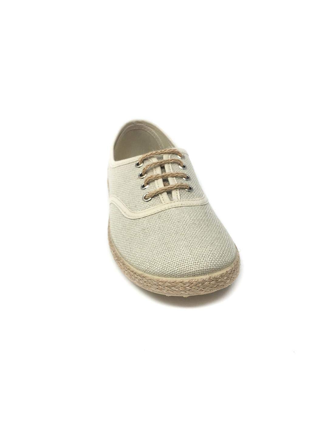Alpargata Lino Cordon Taupe 34 marrón