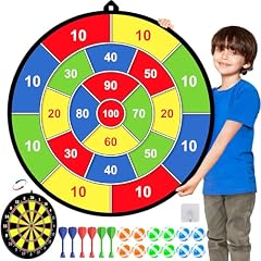 FHNSEL Kids Dart Board Set,Double Sided Dart Board
