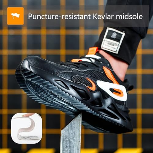 Steel Toe Shoes for Women Men Wide fit Indestructible Work Sneakers Safety Shoes Lightweight Slip Resistant Puncture Proof Composite Toe Shoe4