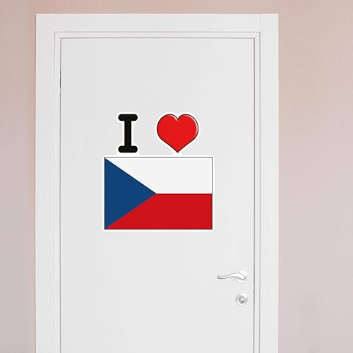 Miniatura 4 de Azeeda Extra Large 460mm 'I Love The Czech Republic' Permanent Sticker Decal for CarsWindowsBinsWalls (DW00076744)