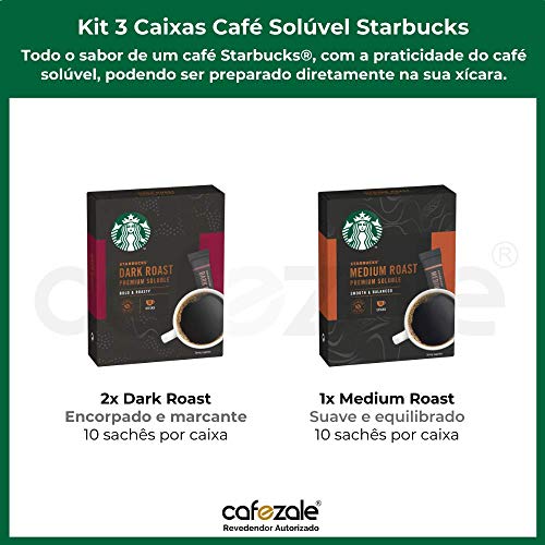 3 Caixas de Café Solúvel Instantâneo, Starbucks