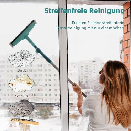 3 Stück Ersatzbezug für Leifheit Fensterwischer Window & Frame Cleaner L, Mikrofaser Ersatz Bezug Streifenfreie Fensterreinigung