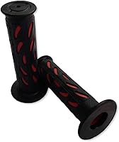 Vista 28 de HTTMT- (7/8" BOTH SIDE) Universal ATVs & PWC Rubber Comfort Grips- [Red] Compatible with 7/8" BOTH SIDE Motorcycle Hand Grips