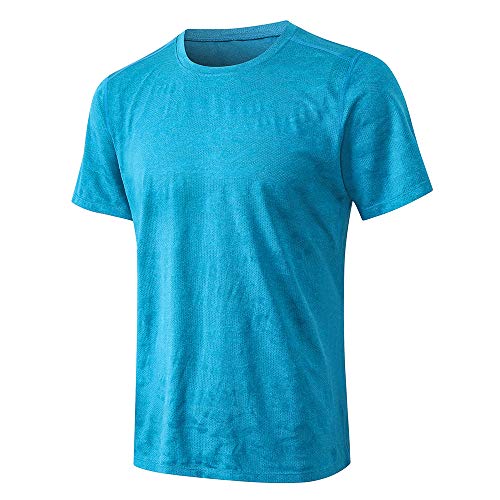 T-shirt desportiva masculina, Romacci T-shirt esportiva masculina camuflagem estampa rápida secagem