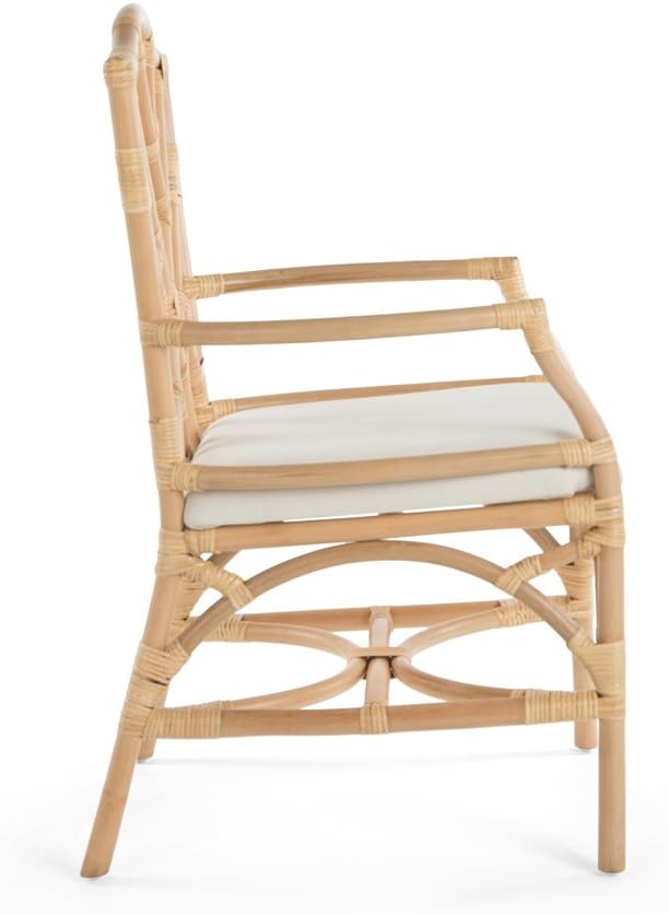 KOUBOO Rattan Dining Chair, Set of 2 Pieces - Kitchen & Dining Room Chairs, Farmhouse Boho Style, Mid Century Modern Accent Chair for Dining Table, Living Room Comfortable Chair, Natural