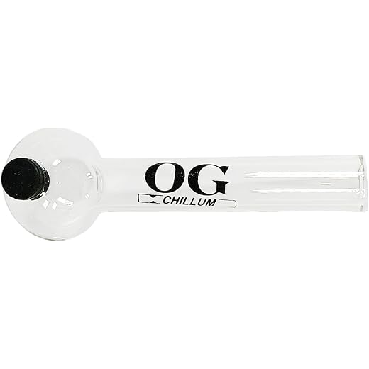 Heavy Glass Oil Pipe 4 Inch (Pack of 2)