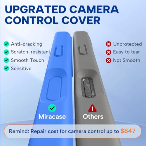 Image of miracase Compatible with iPhone 16 Case, [Soft Anti-Scratch Microfiber Lining], Compatible with MagSafe, Liquid Silicone Case Shockproof Drop Protection Phone Case for 16,Mediterranean Blue