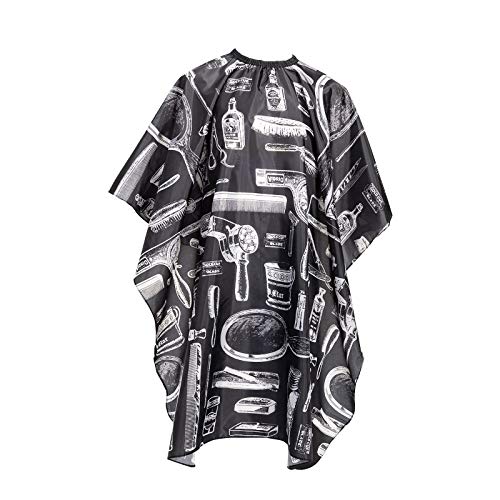 Professional Barber Cape, Owlbbabies Nylon Salon Cape Hair Cutting Cape Barber Hairdressing Apron Hairdressing Gown, Waterproof Adjustable Haircut Cape for Men women Hairstylists