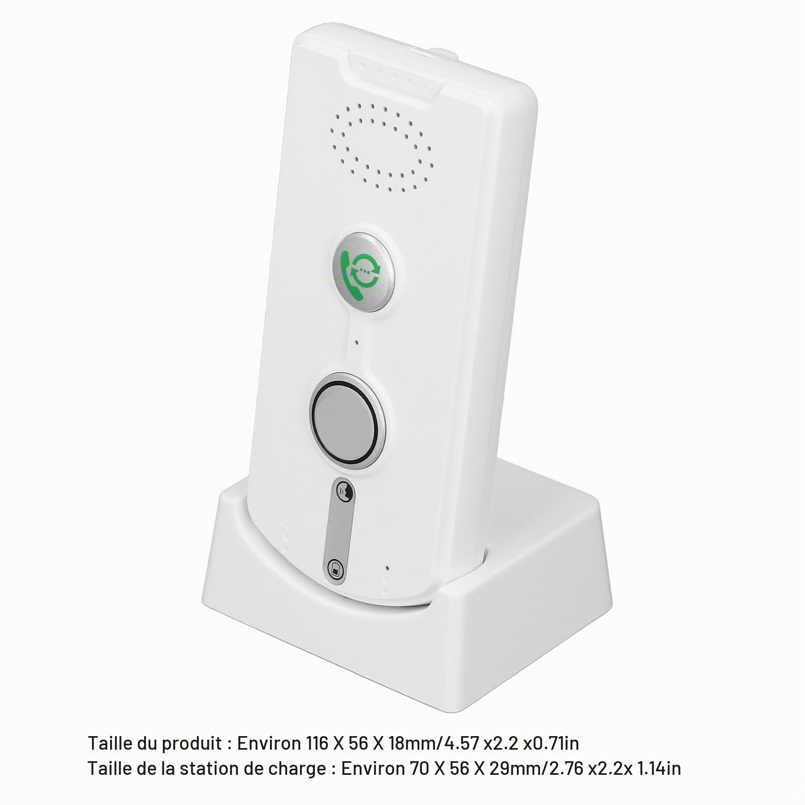 Interphone sans Fil pour la Maison 1000m Gamme Voix activé 2 Voies Interphone pour la Maison de Bureau de Maison Maison dans la Chambre DC5v 1A (White)