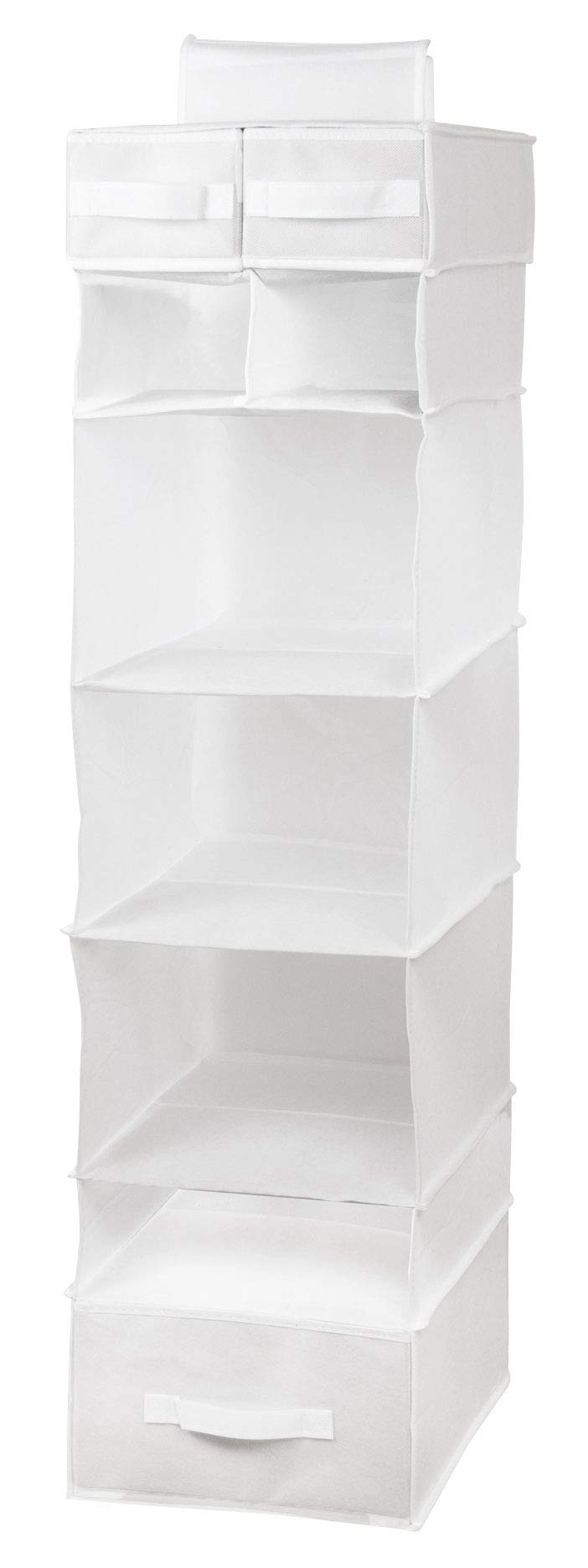 ZOLLNER Organizer per Armadio da Appendere, Bianco, 115x30x30 cm, con 3 cassetti